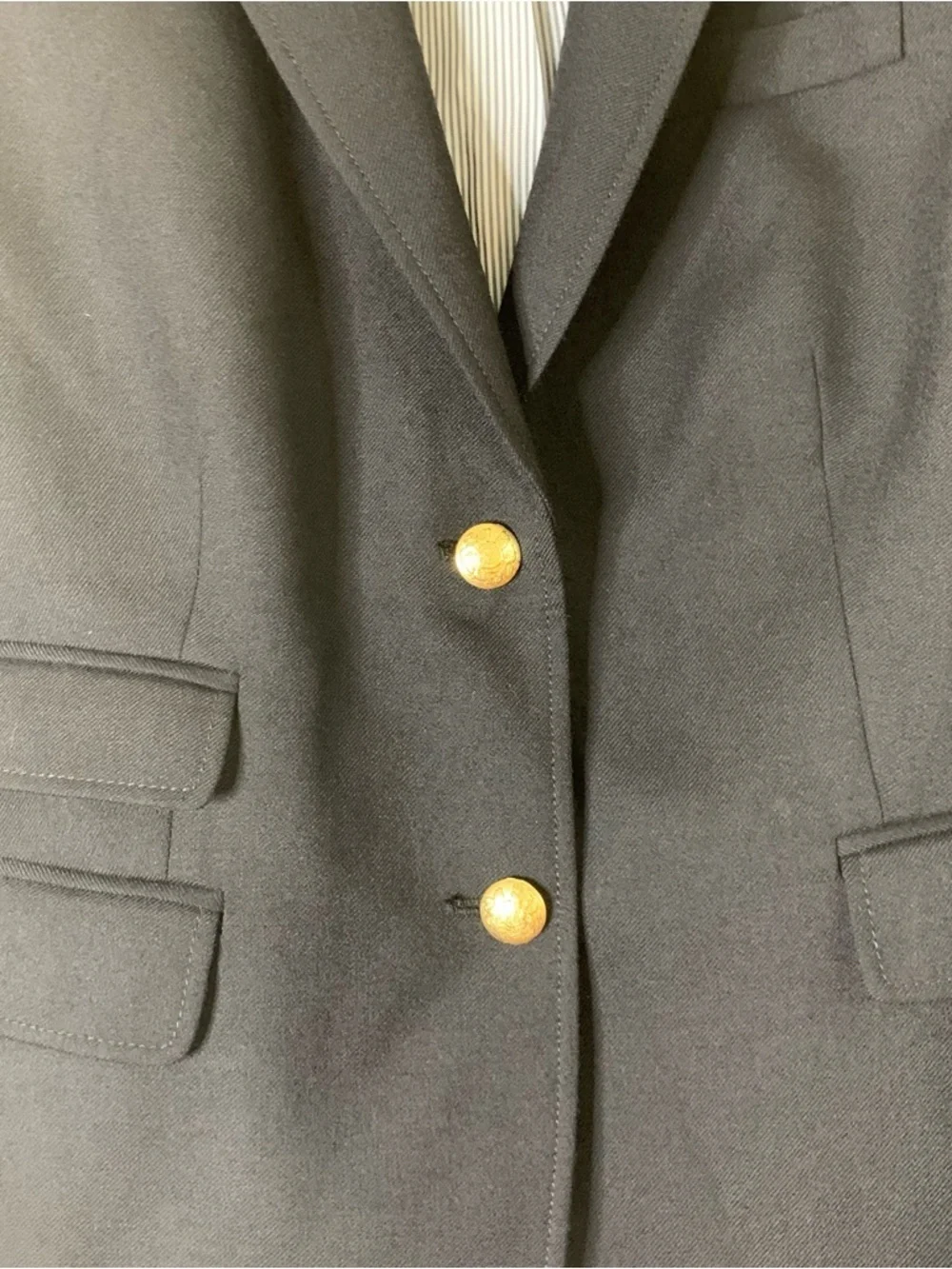 J.Crew Womens Schoolboy Black Wool 2 Button Blazer 6